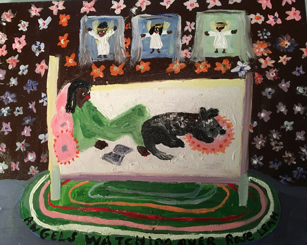 Rose and Amir in Bed Surrounded by Angels