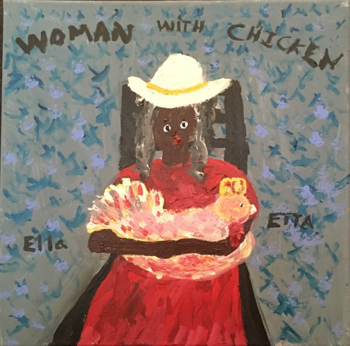 Woman with Chicken
